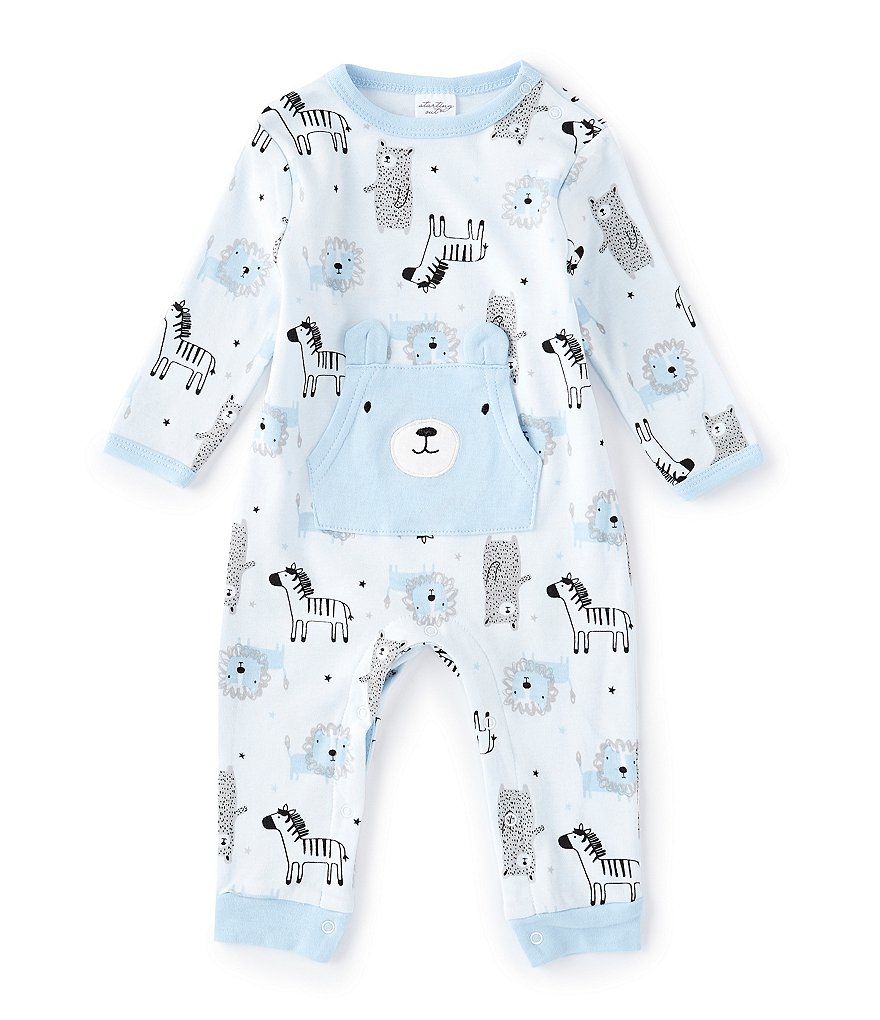 Starting Out Baby Boys Preemie-6 Months Long-Sleeve Wildlife Coverall