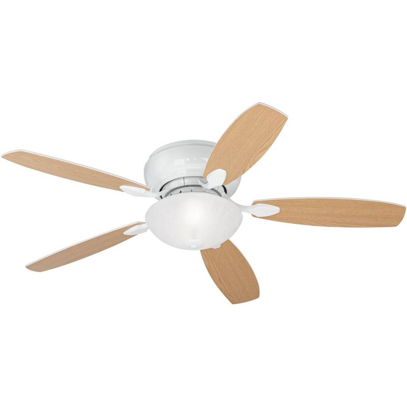 60" Casa Vieja Modern Hugger Ceiling Fan with Light LED White Reversible Blades Frosted Glass Living Room Kitchen Bedroom Family