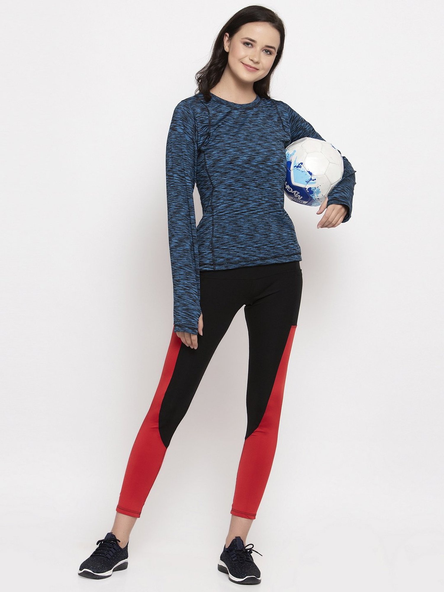 Cukoo Blue Printed Round Neck T-Shirt