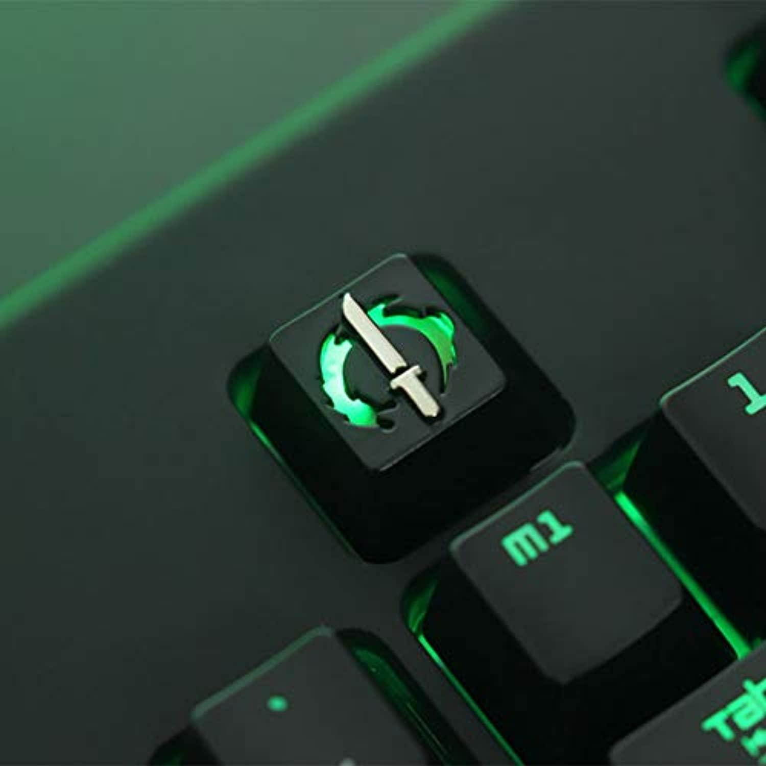 mugen genji custom overwatch gaming keycaps for cherry mx switches - fits most mechanical keyboards - with keycap puller