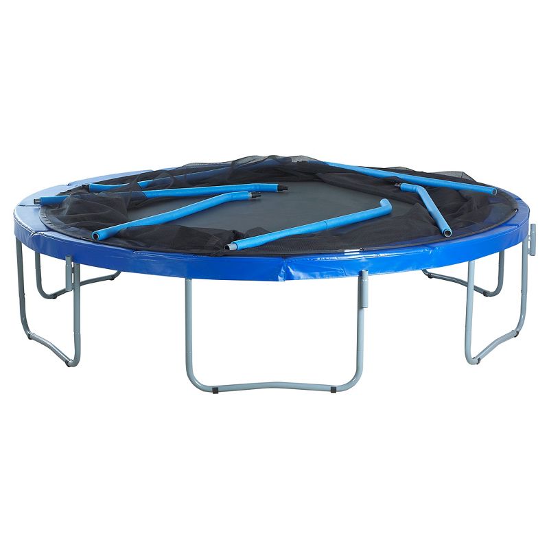 Skytric 8' Trampoline with Top Ring Enclosure System equipped with the "Easy Assemble Feature"