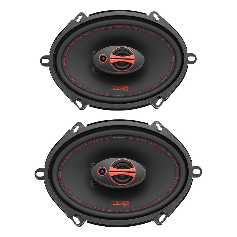 DS18 DS18-GEN-X5.7 Car Stereo GEN X 5 x 7" 3 Way Coaxial Speaker with 165 Watt MAX, 50 Watt RMS, and 4 Ohm for Car Audio Sound System, 1 Pair (2 Pack)