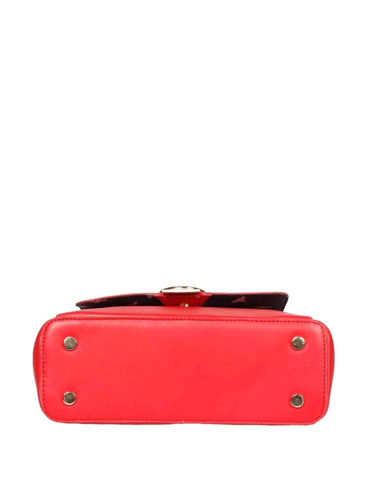 Saint G Red & White Solid Small Sling Handbag