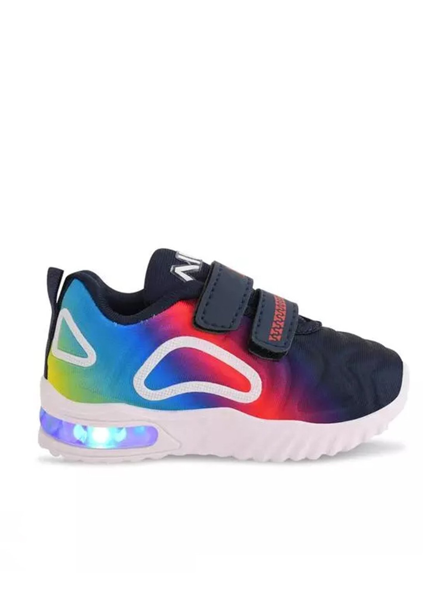 Tiny Bugs Kids Navy & Red Velcro Shoes