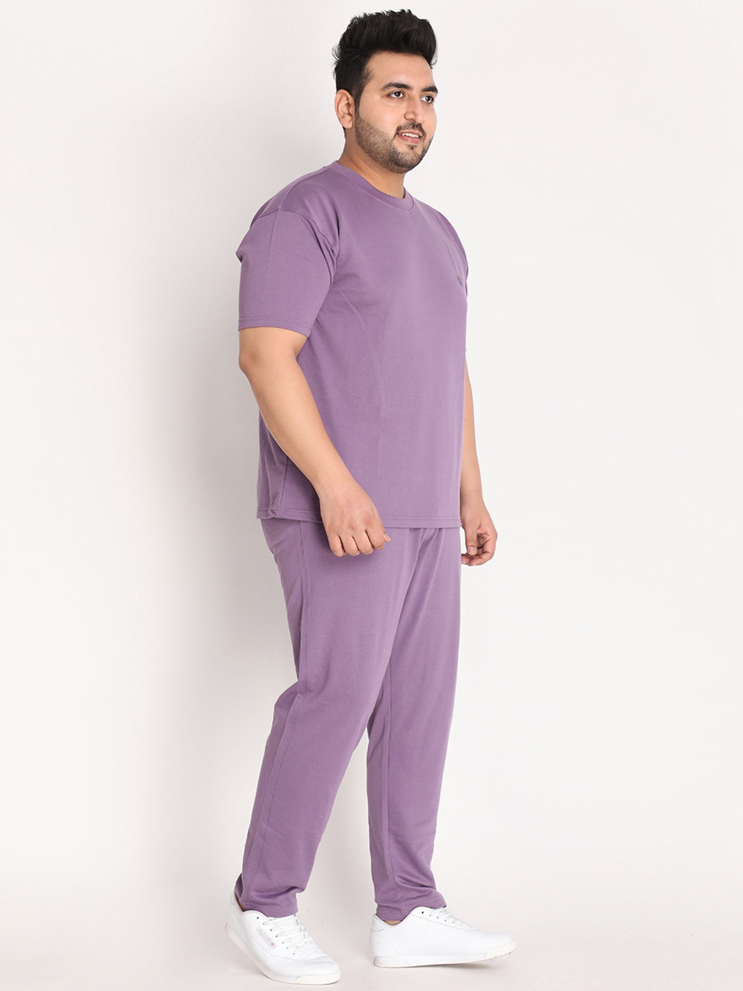Chkokko Purple Cotton Relaxed Fit Track Suit