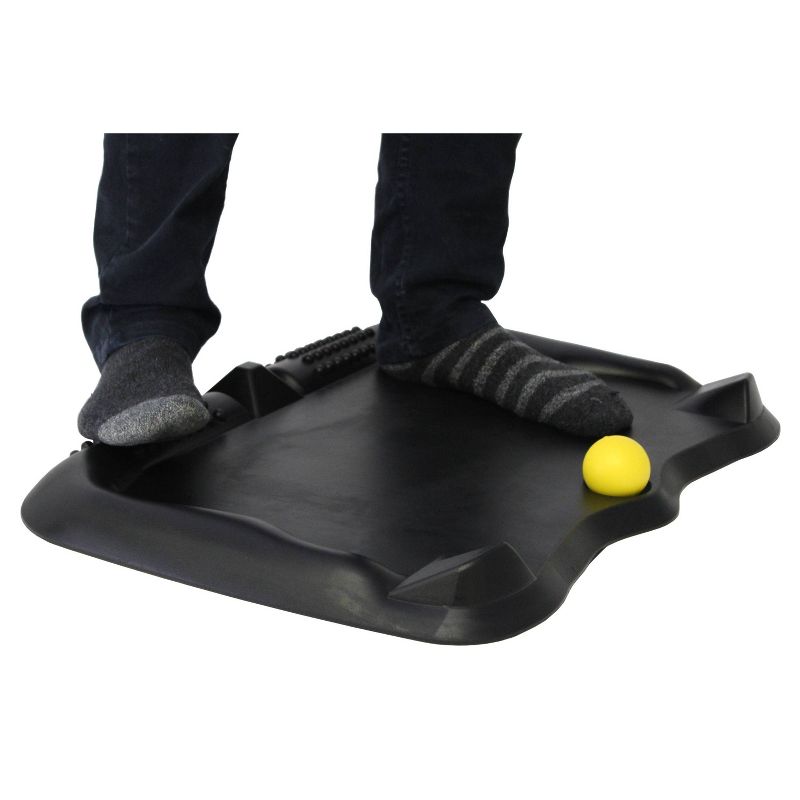 Topographical Energizing Floor Mat Black - Rocelco