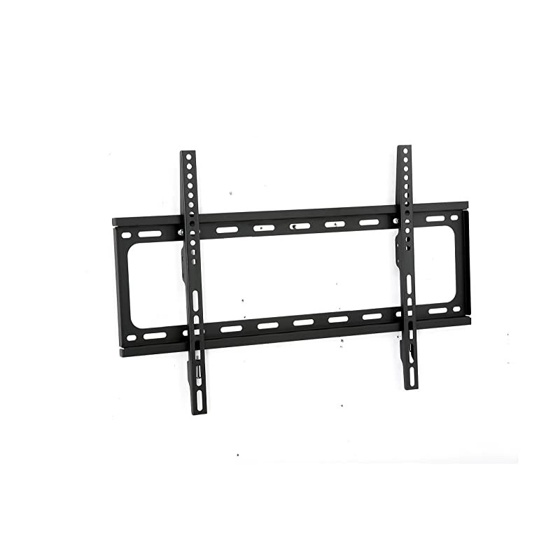 Low-Profile TV Wall Mount 1" Slim Fixed Bracket w/Magnetic Removable Bubble Level for 32-65 inch LCD, LED, 4K or Plasma TVs VESA up to 600 x 400, 77 lbs Loading Capacity - Black (41033)