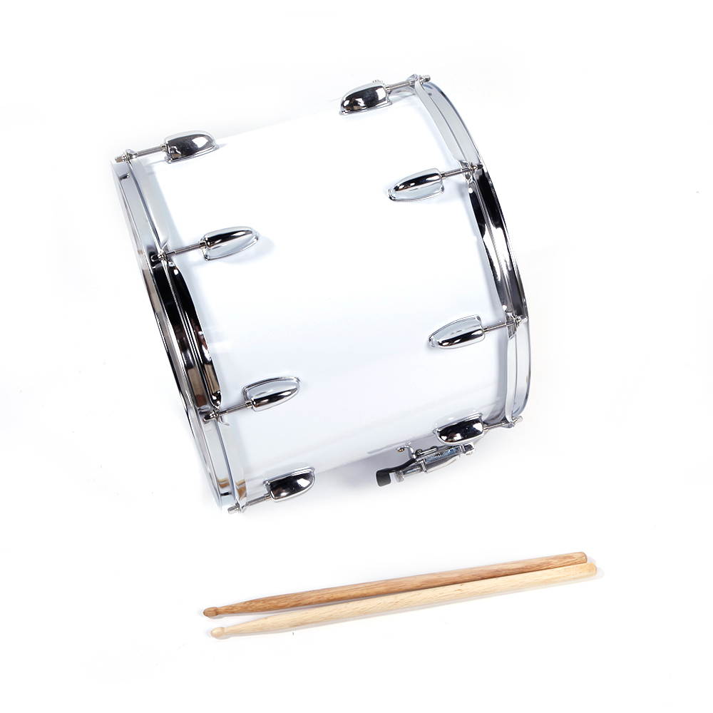 Magace 14 x10 inches Marching Drum Drumsticks Key Strap White