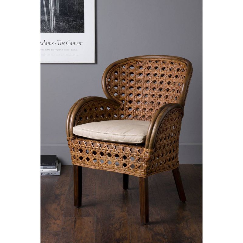 Margherita Rattan Accent Chair Brown - East at Main