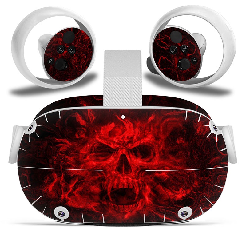 Amify Vinyl Skin Sticker for Oculus Quest 2 VR Headset Controller PVC Decals Cute Cartoon Wrap Cover for Oculus Quest 2 Accessories