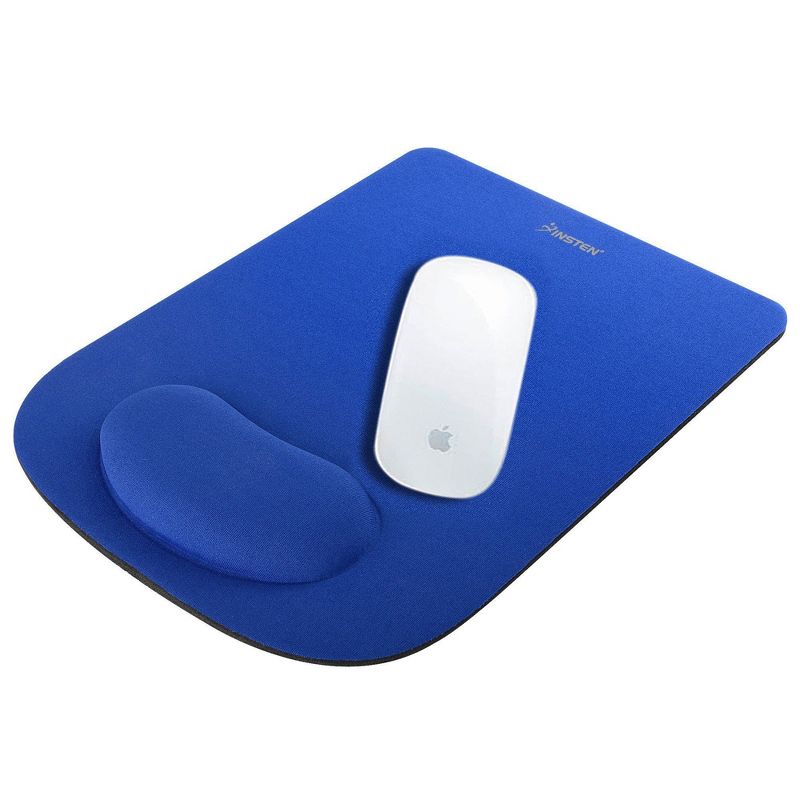 INSTEN Wrist Comfort Cushion Mousepad For Optical/ Trackball Mouse, Blue