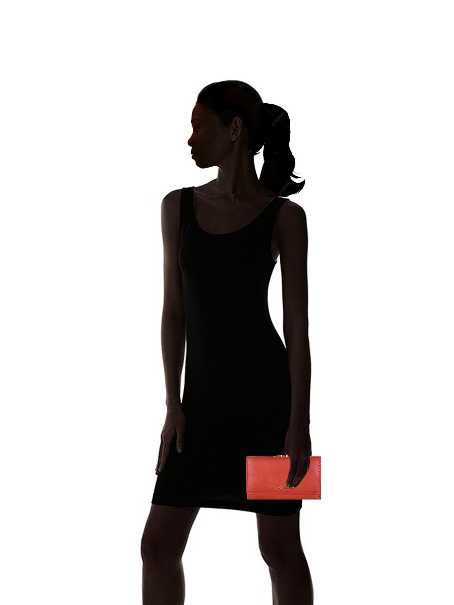 SASSORA Red Solid Rfid Tri-Fold Wallet for Women