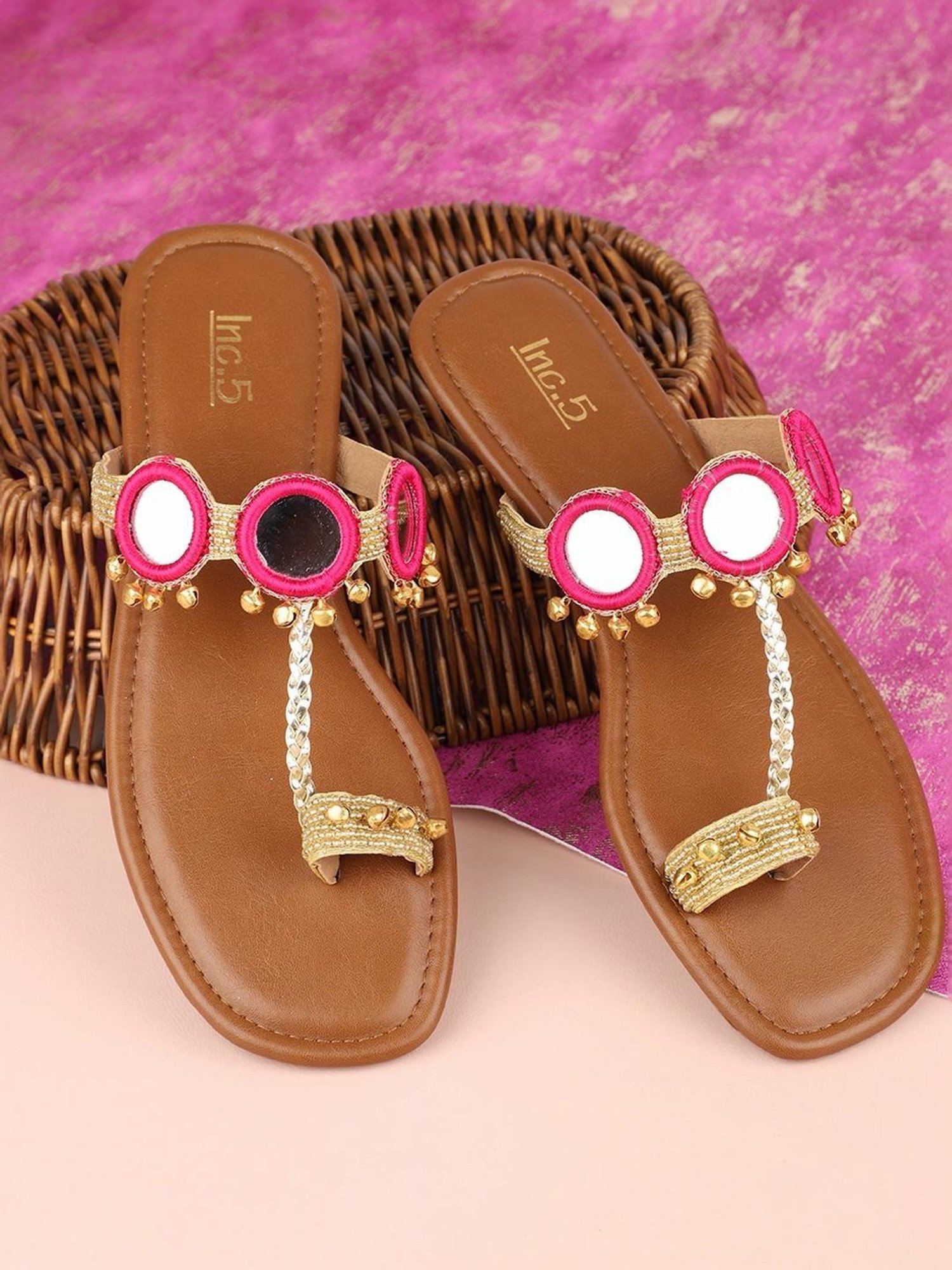 Truffle Collection Women's Golden Flat Ballets