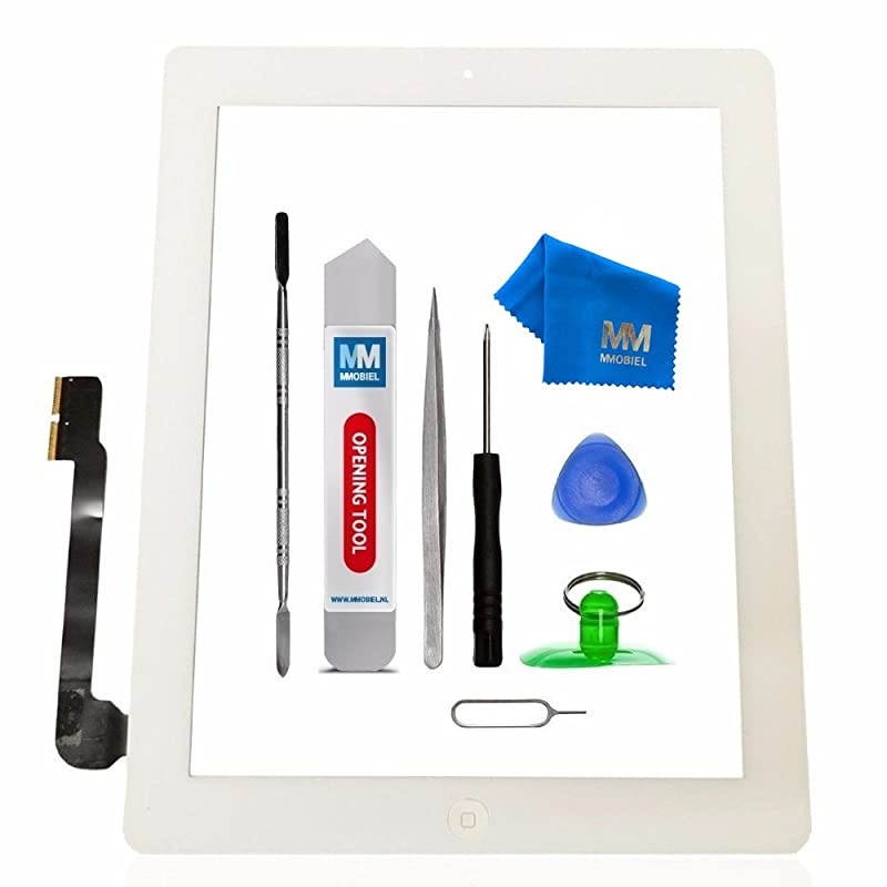 Pack of 5 Digitizer Repair Kit Compatible with iPad 3 White 97 Inch Touchscreen Front Display Incl Tool kit