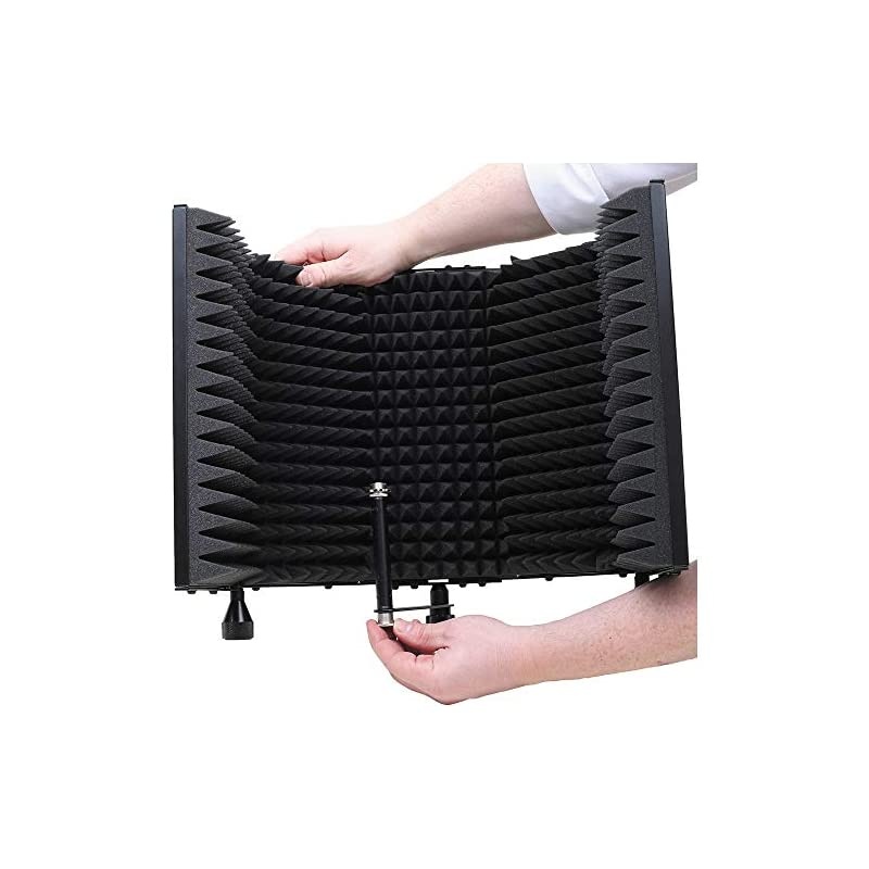 Blackout Spark SL XLR Condenser Microphone with Auray RF-5P-B Reflection Filter and RFMS-580 Reflection Filter Tripod Mic Stand