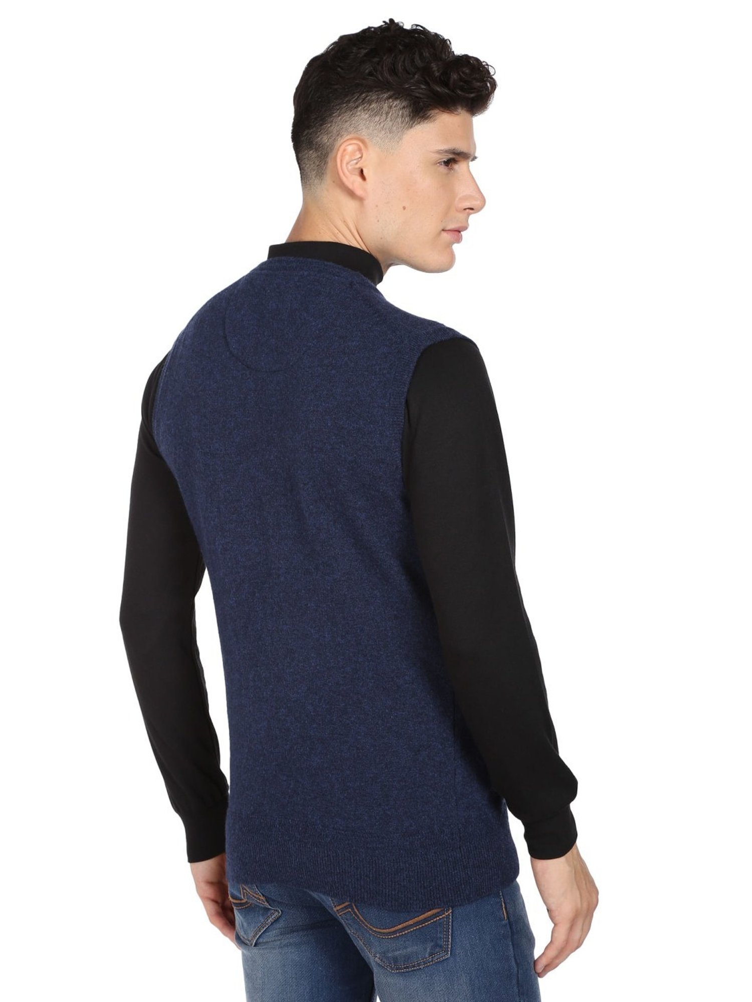 Arrow Sports Blue Regular Fit Sweater