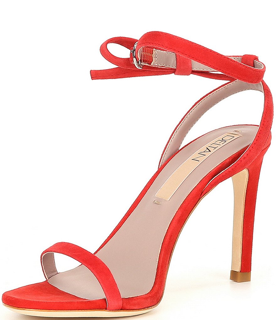 Deltan Miranda Suede Ankle Bow Dress Sandals