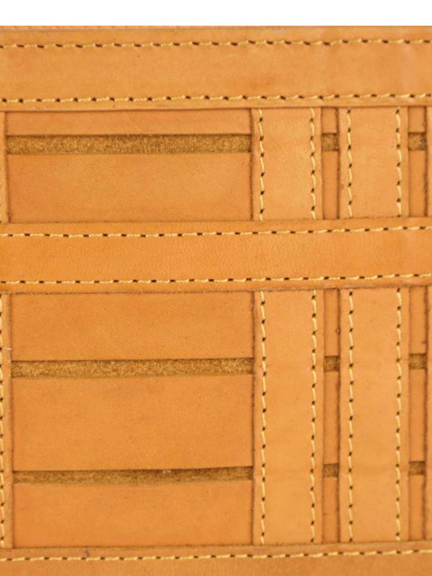 KOMPANERO Belle Mustard Leather Textured Zip Around Wallet