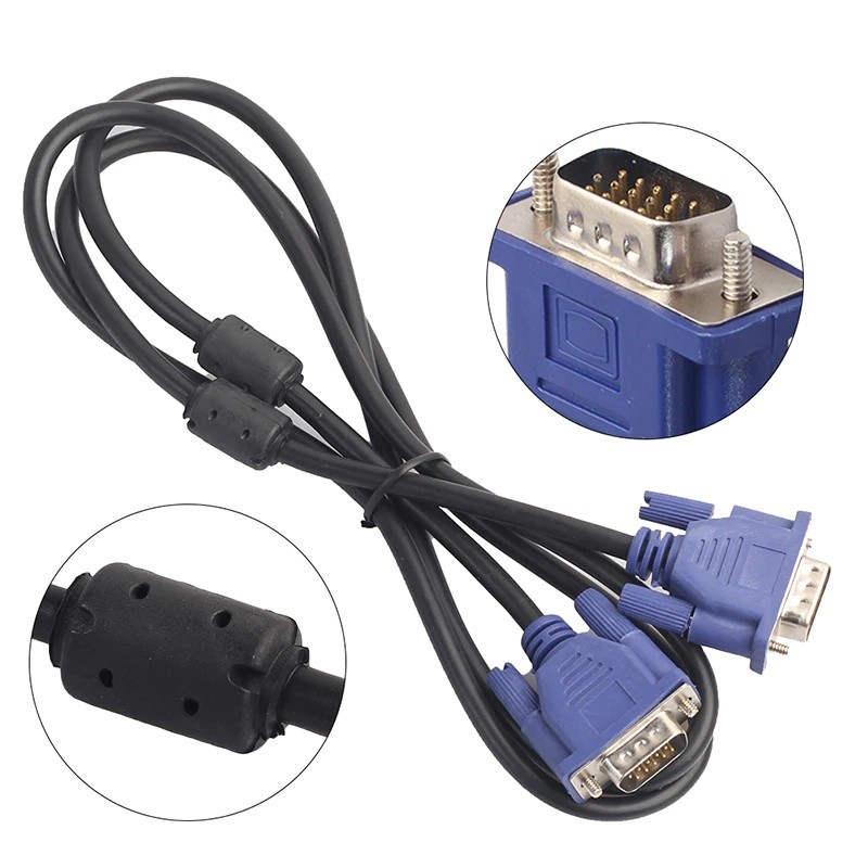 HD VGA Cable 15 pin male to VGA male SVGA Extension Cable For Laptop PC LCD Projector Monitor