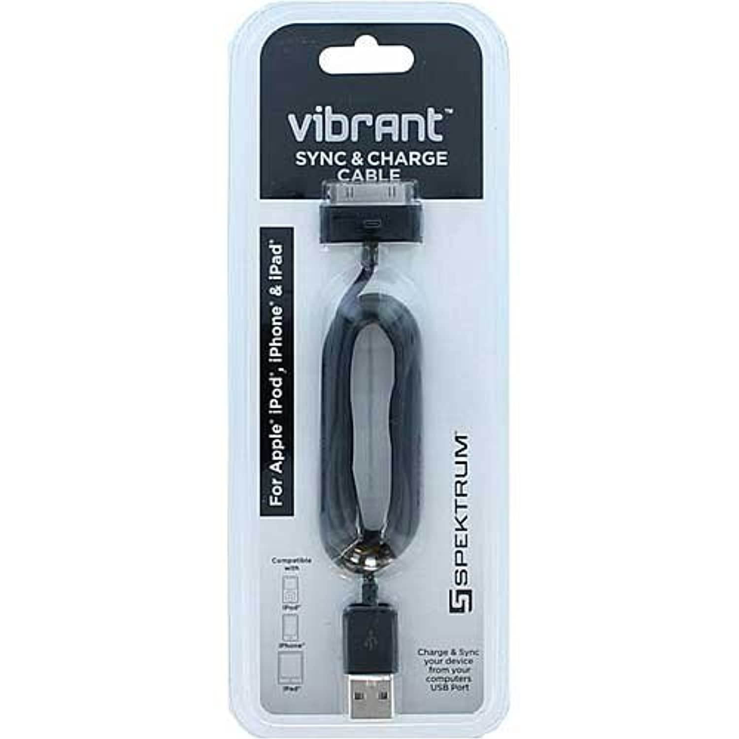 Spektrum SPKIPSYNCBK Durable Sync Cable for iPhone - 1 Pack - Packaging - Black