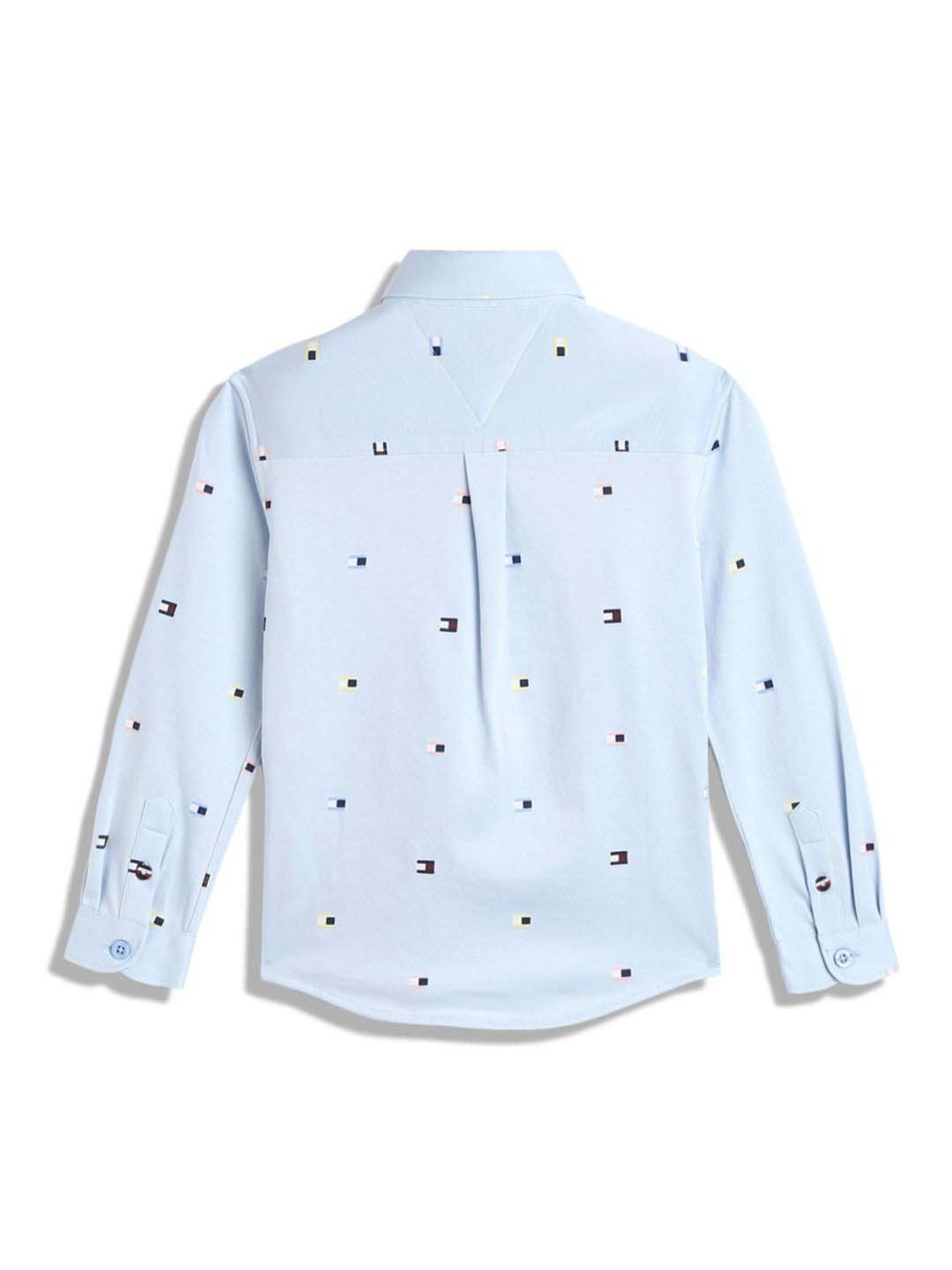 Tommy Hilfiger Blue Printed Organic Cotton Boys Shirt