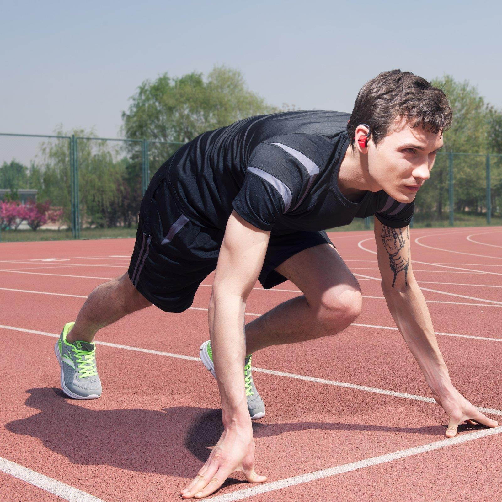 Edifier W296BT Bluetooth v4.1 Sports Headphones In-Ear Earphones Sweat Water Resistant CVC Noise Suppression - Black