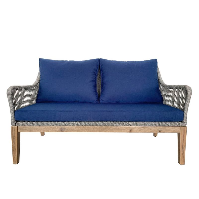 4pc Outdoor Conversation Set with Cushions - Navy - TK Classics