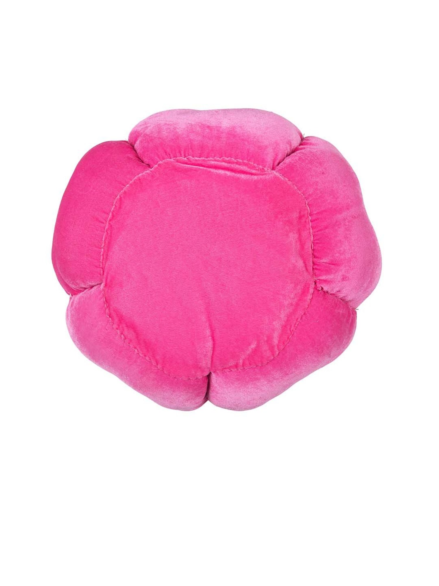 HOSTA HOMES Pink Velvet Flower Shaped Filled Cushion - Set of 1
