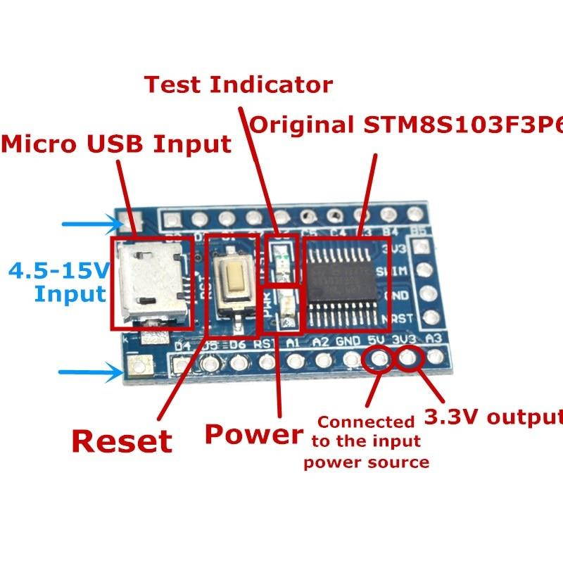 ARM STM8 Development Board Minimum System Board STM8S103F3P6 Module for Arduino