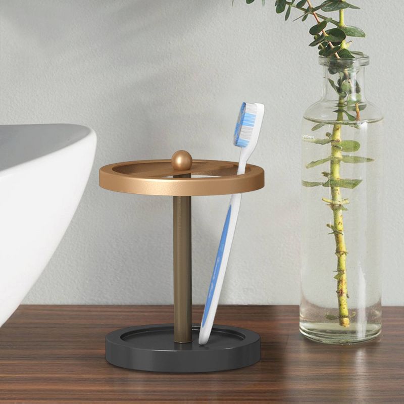 4pc Horizon Metal Bath Accessory Set for Vanity Counter Tops Copper - Nu Steel