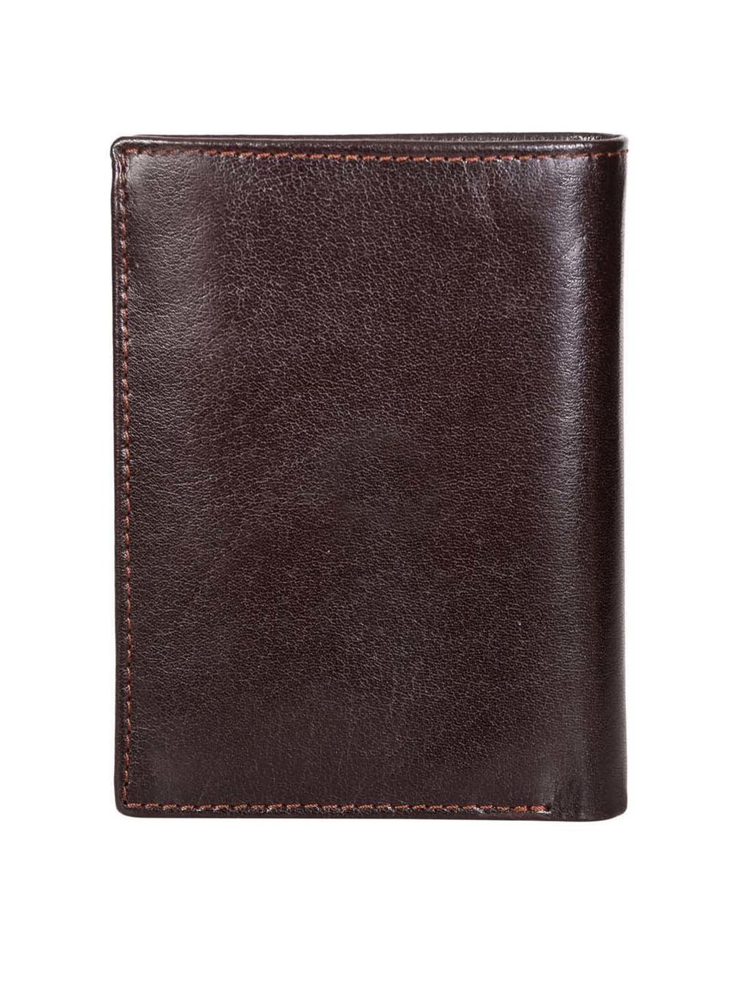 SASSORA Brown Casual Leather Rfid Bi-Fold Wallet for Men