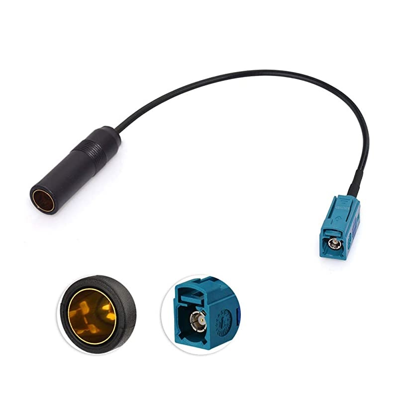 Universal Vehicle Car Stereo FM AM Radio Antenna Adapter Cable Fakra Z Female to Motorola DIN Socket Connector Cable 15cm 6 inch for Car Stereo Audio HD Radio Head Unit CD Media Player Receiver