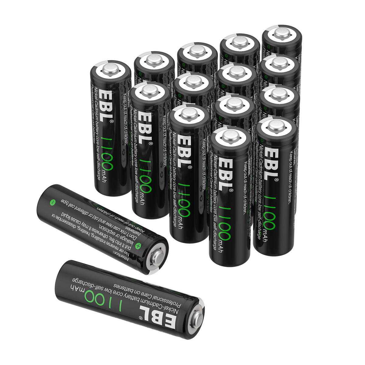 EBL 12 Pack 1100mAh AA Ni-CD Battery 1.2V Rechargeable Batteries for Garden Solar Light