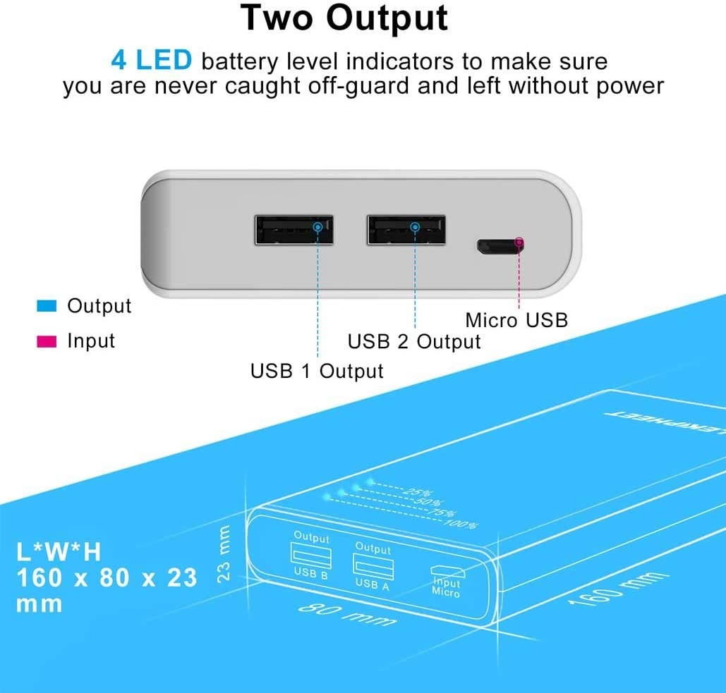 Power Banks Portable Charger 30000(mAh) Stylish Design Quick Charge Cell Phones Tablet DV etc (30000mAh)