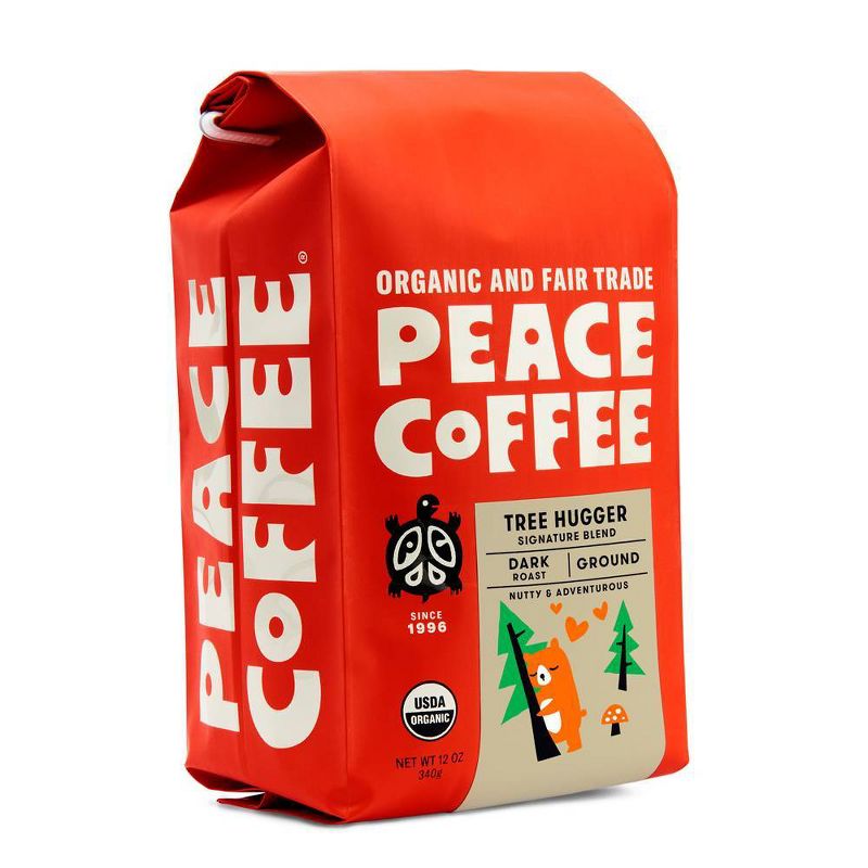 Peace Coffee Dark Roast Tree Hugger Ground Coffee - 12oz