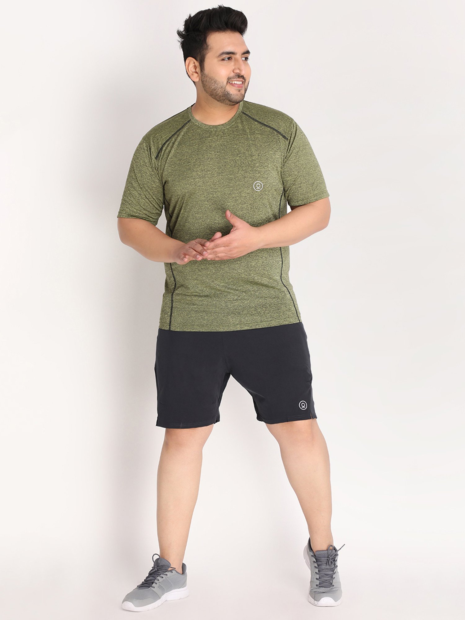 Chkokko Dark Grey Regular Fit Shorts