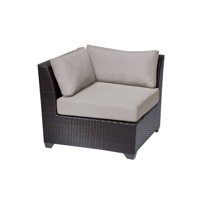 Barbados 12pc Patio Curved Sectional Seating Set with Cushions - Beige - TK Classics