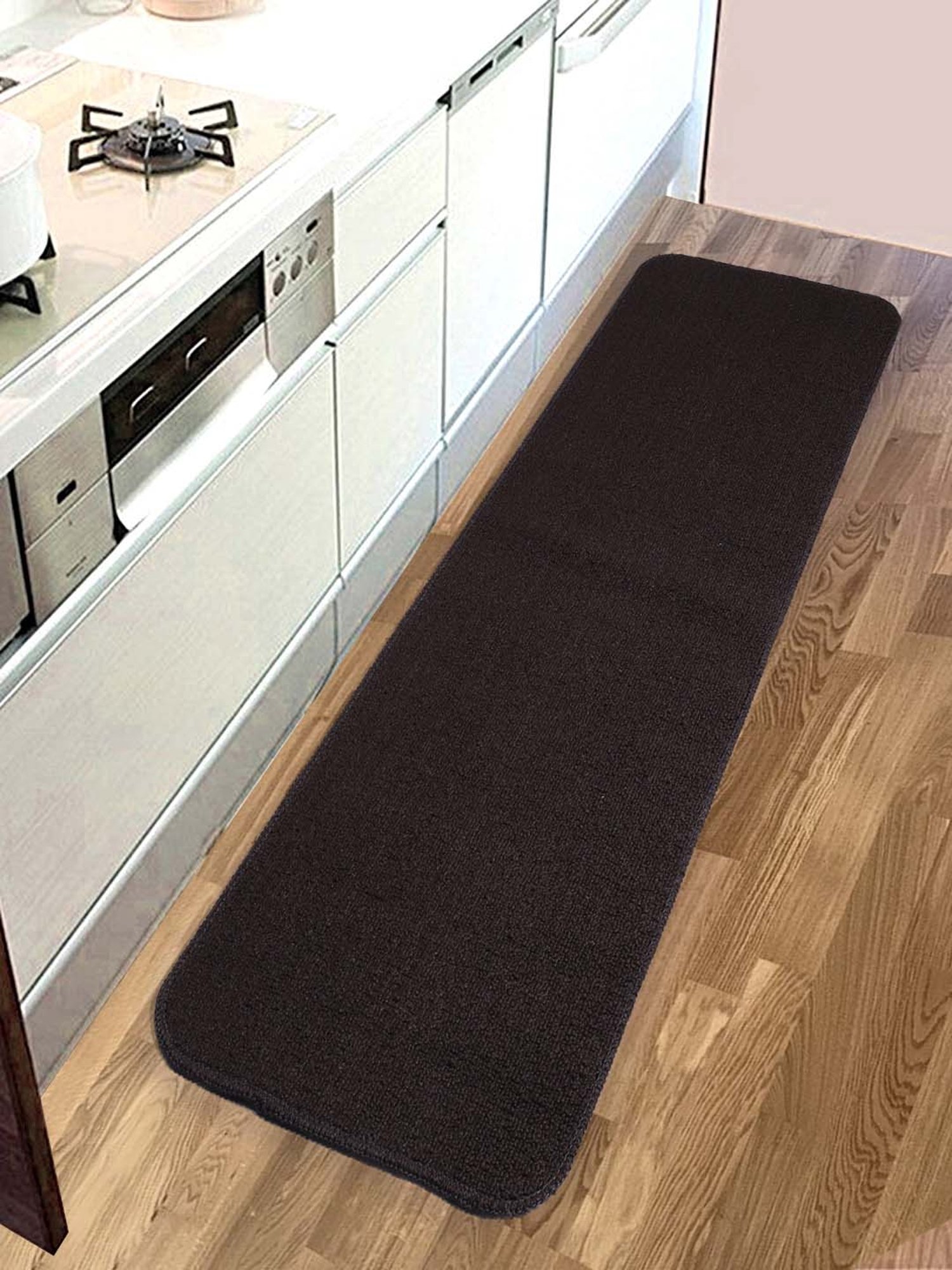 Saral Home Brown Polypropylene Runner - Set of 1