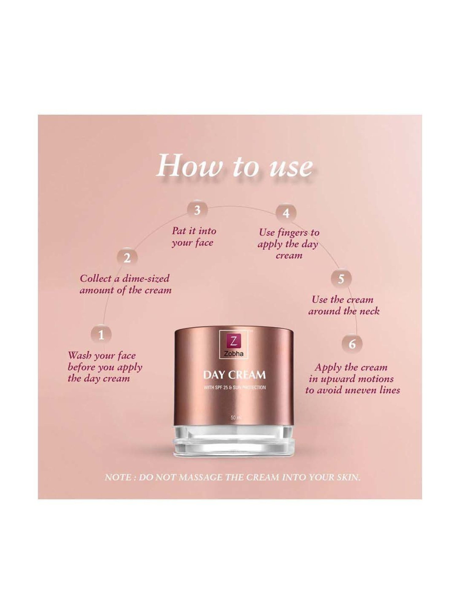 Zobha Day Cream with SPF 25 & Sun Protection - 50 gm