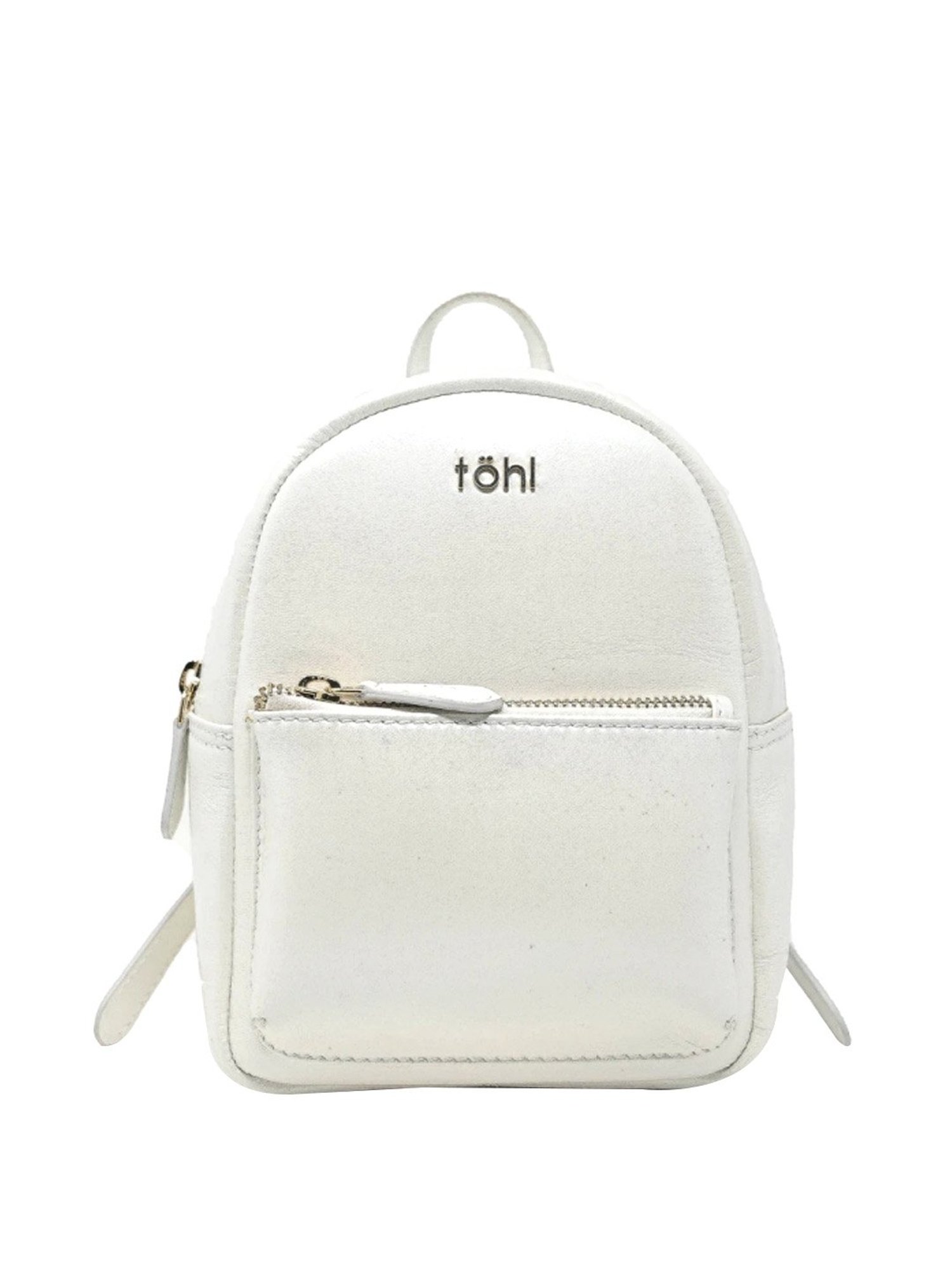 Tohl Nevern White Leather Medium Backpack
