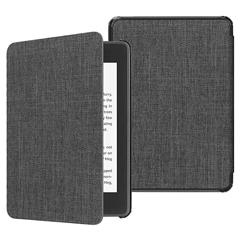 Slimshell Case for AllNew Kindle Paperwhite 10th Generation 2018 Release Premium Lightweight Fabric Cover with Auto SleepWake for  Kindle Paperwhite EReader Denim Charcoal