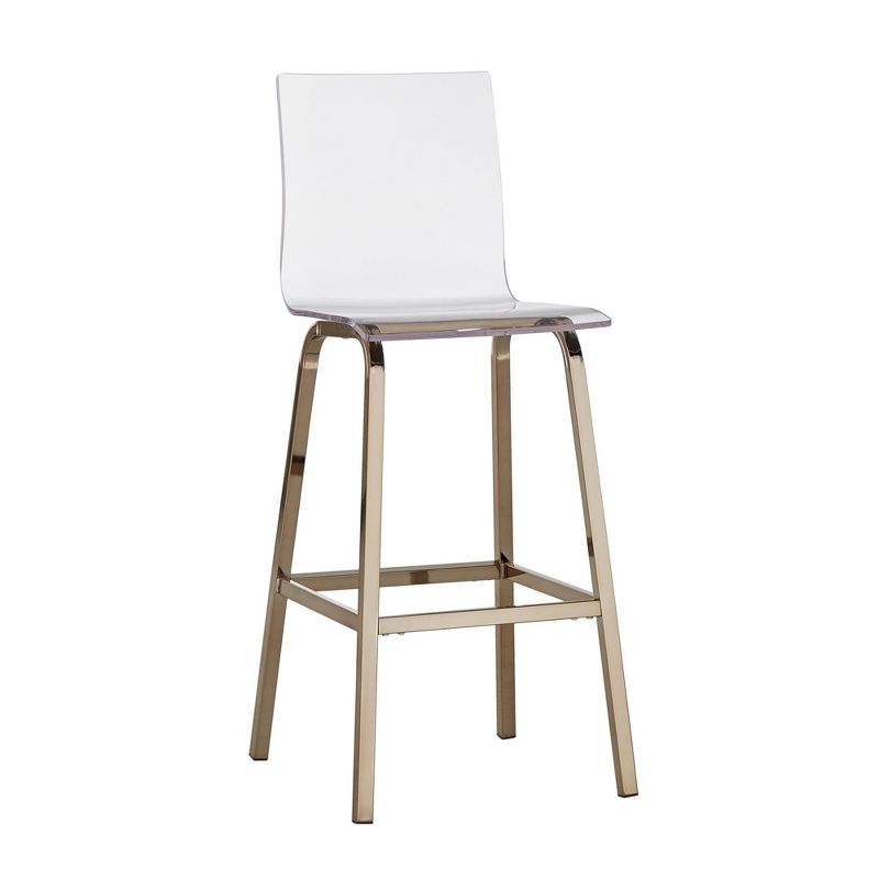 Set of 2 29" Alta Modern Barstools Champagne Gold - Inspire Q