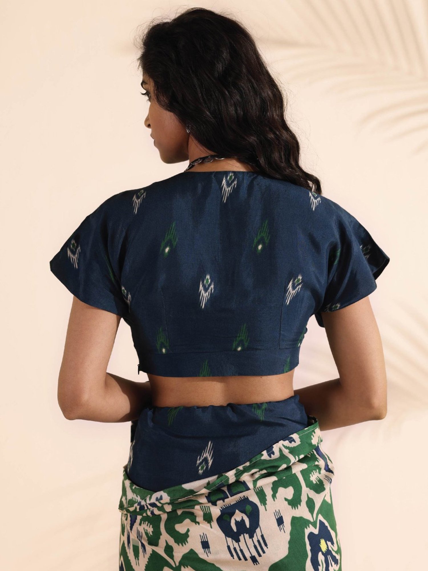 true Browns Blue Printed Blouse