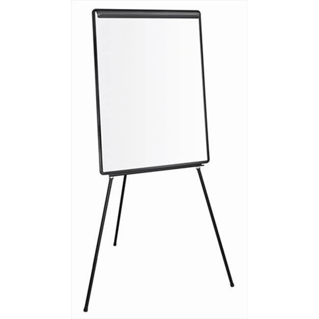 MasterVision EA2300045 Silver Easy Clean Dry Erase Tripod Presentation Easel with Extension Bars, Black
