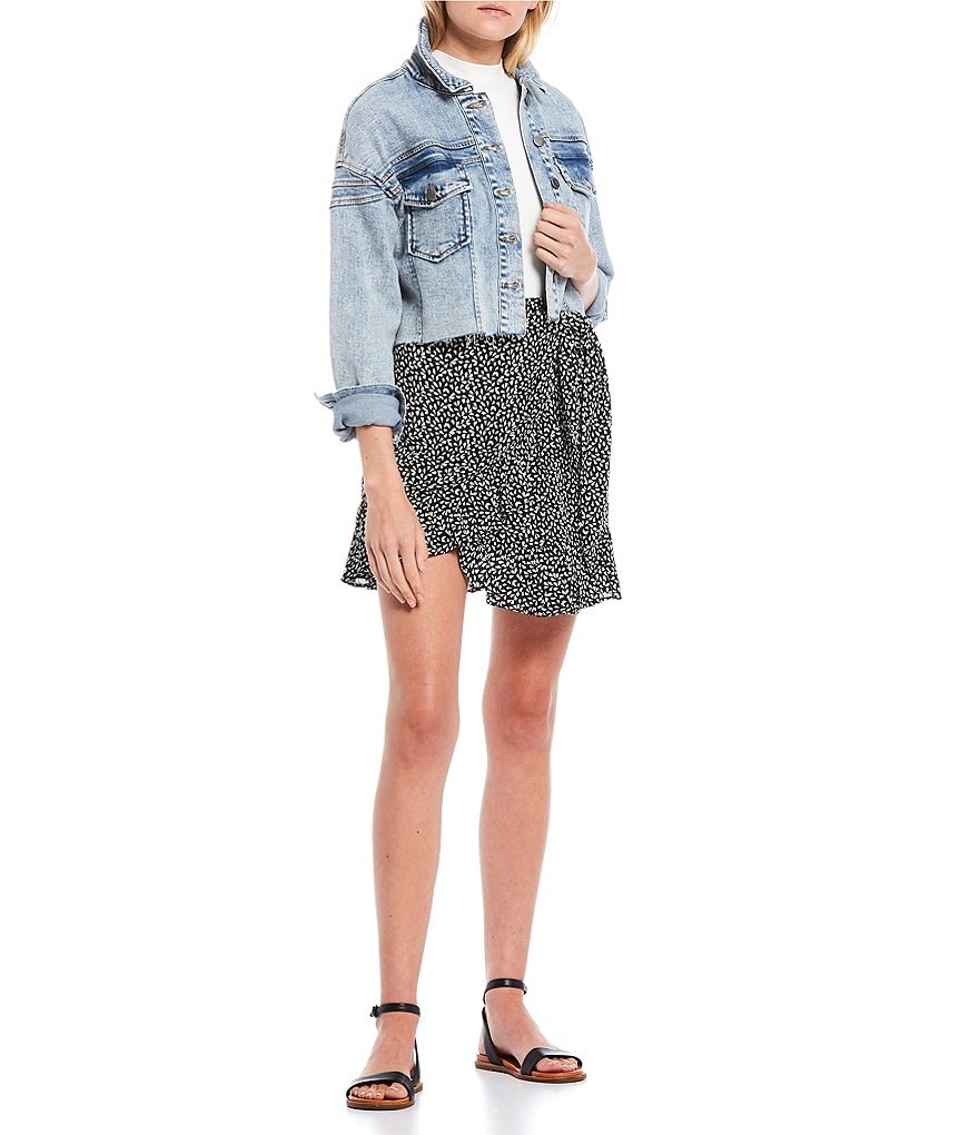 Sundown by Splendid Coordinating Joey Acid Wash Zip Front Hoodie