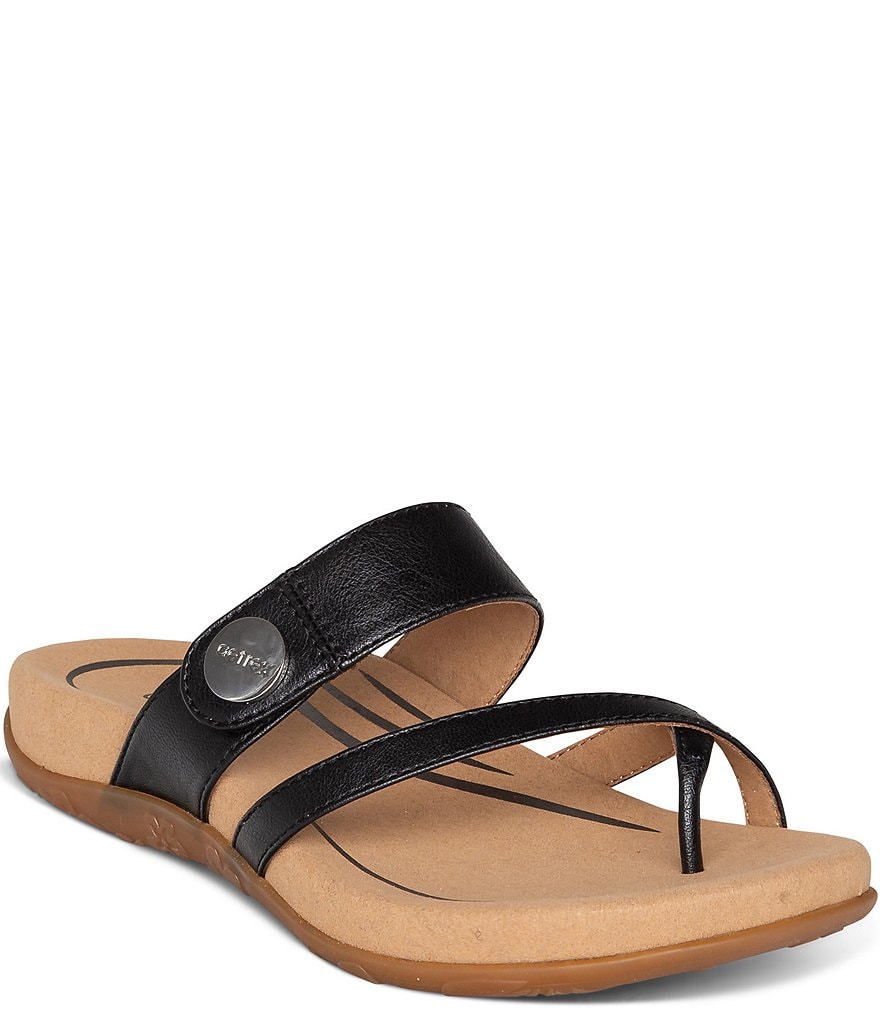 Aetrex Izzy Thong Toe Ring Strappy Sandals