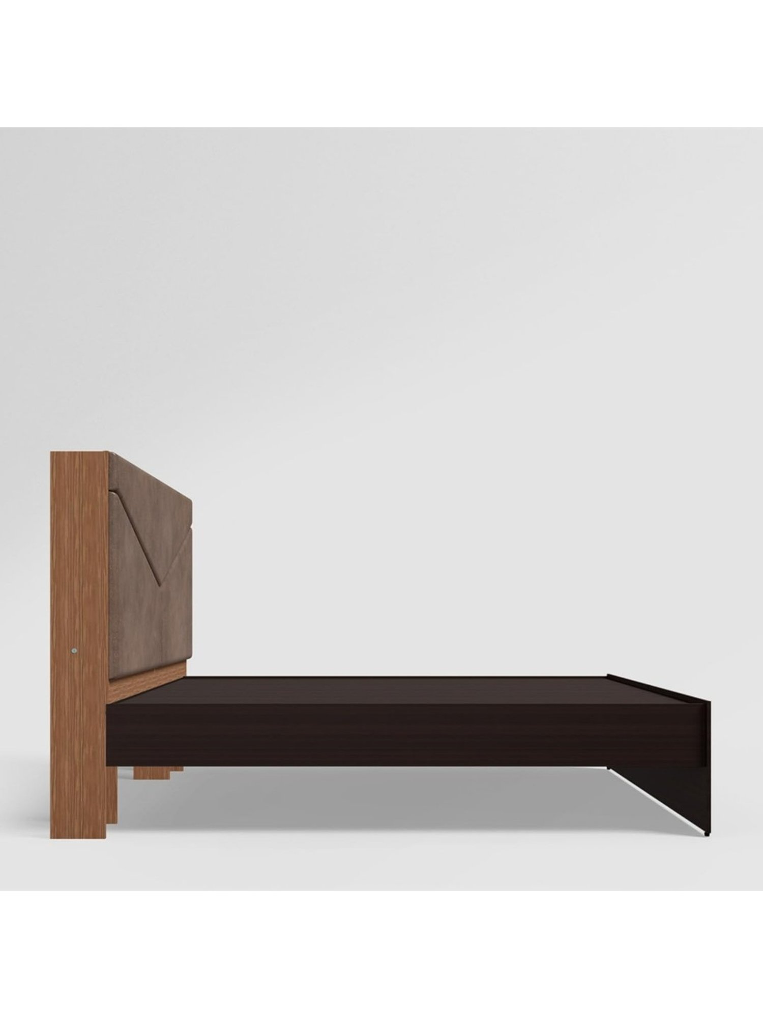 Godrej Interio Glory Brown Engineered Wood Queen Bed without Storage