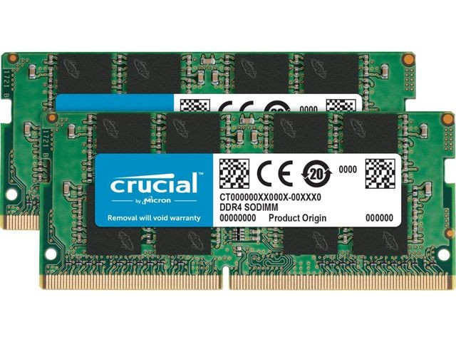 Crucial 32GB Single DDR4 3200 MT/s CL22 SODIMM 260-Pin Memory - CT32G4SFD832A