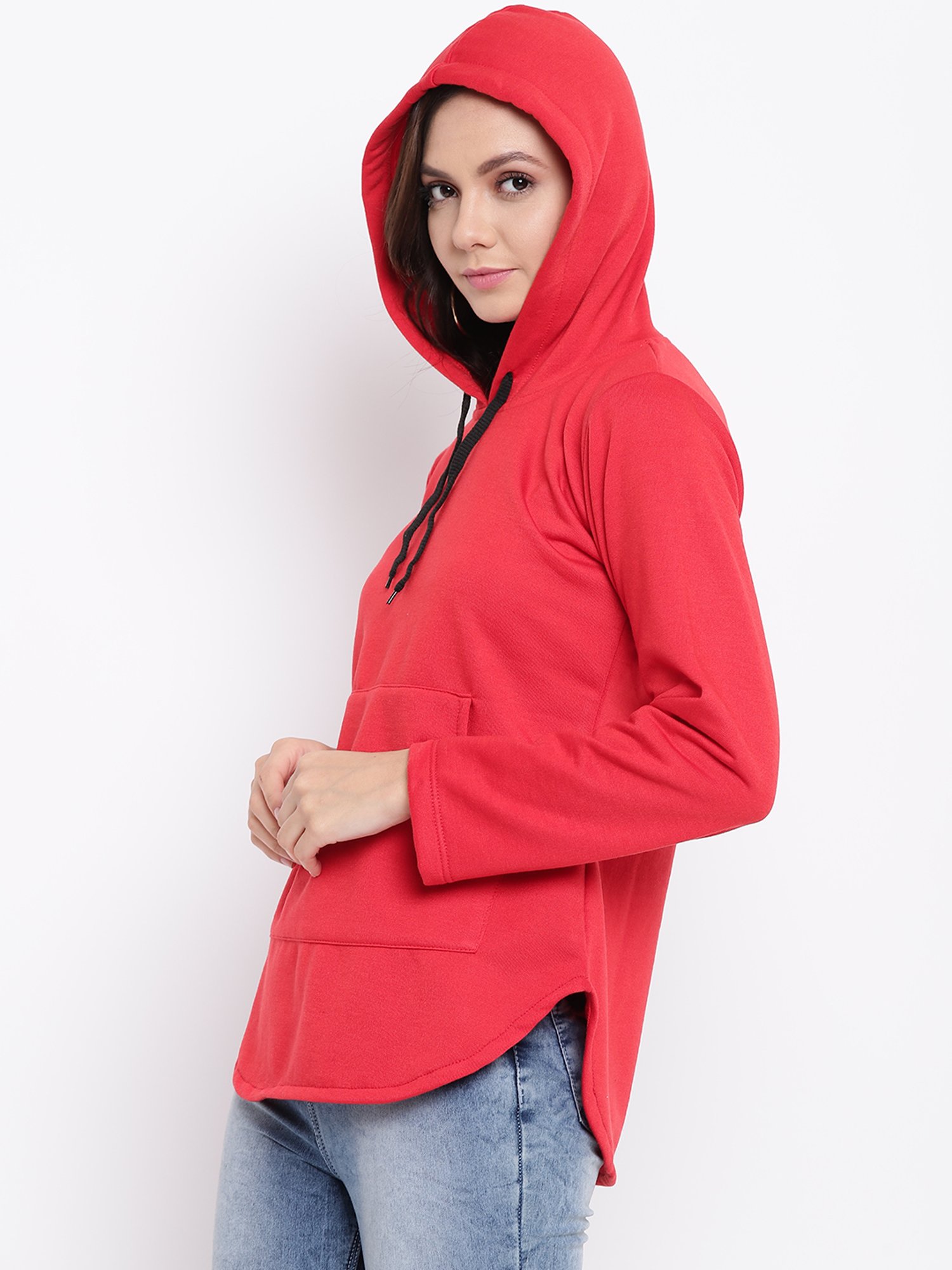 Belle Fille Red Full Sleeves Sweatshirt