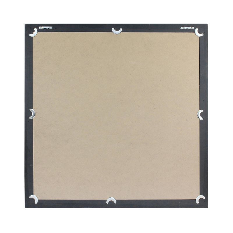 23.5" x 23.5" Rustic 9-Panel Window pane Decorative Wall Mirror Black - Stonebriar Collection